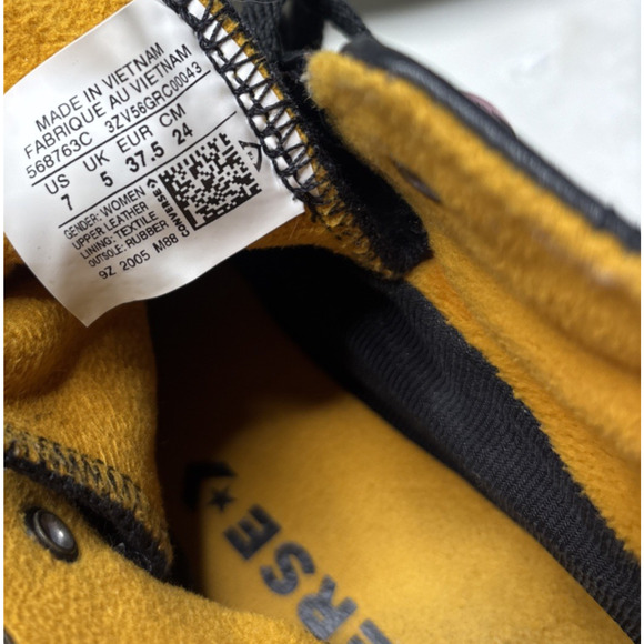 Converse Chuck Taylor All Star Black Leather Platform High Top Womens 7 READ - Picture 14 of 14